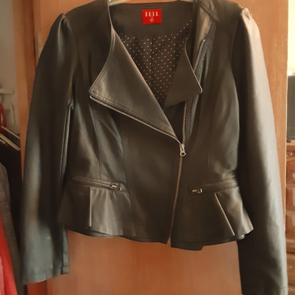 Nwt Elle pleather jacket size 12